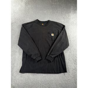 Carhartt Shirt Men Large Original‎ Fit Long Sleeve Pocket Tee Crew Neck